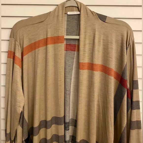 Chic Soul - Plaid Open Front Cardigan - Picture 3 of 4